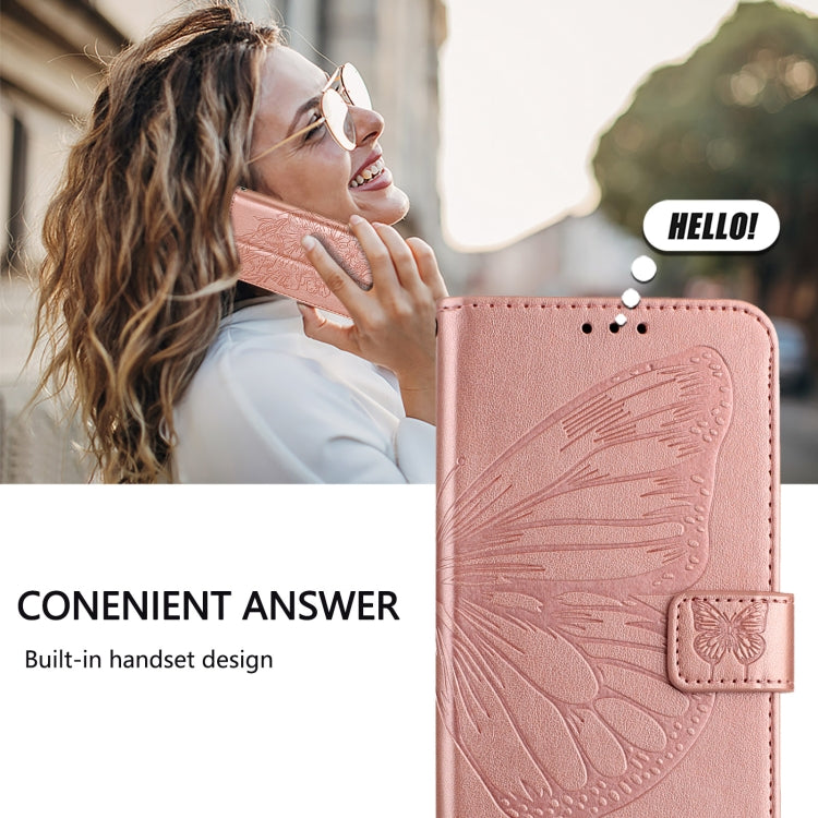 For Blackview A53 Embossed Butterfly Leather Phone Case(Rose Gold) - More Brand by PMC Jewellery | Online Shopping South Africa | PMC Jewellery | Buy Now Pay Later Mobicred