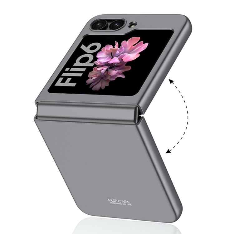 For Samsung Galaxy Z Flip6 GKK Ultra-thin Full Coverage Phone Case with Tempered Film(Grey) - Galaxy Z Flip6 5G Cases by GKK | Online Shopping South Africa | PMC Jewellery | Buy Now Pay Later Mobicred