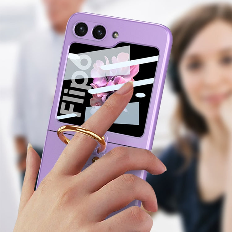 For Samsung Galaxy Z Flip6 / Flip7 FE GKK Integrated Ultra-thin PC Full Coverage Phone Case with Ring Holder(Black) - free shipping - PMC Jewellery - Order now!
