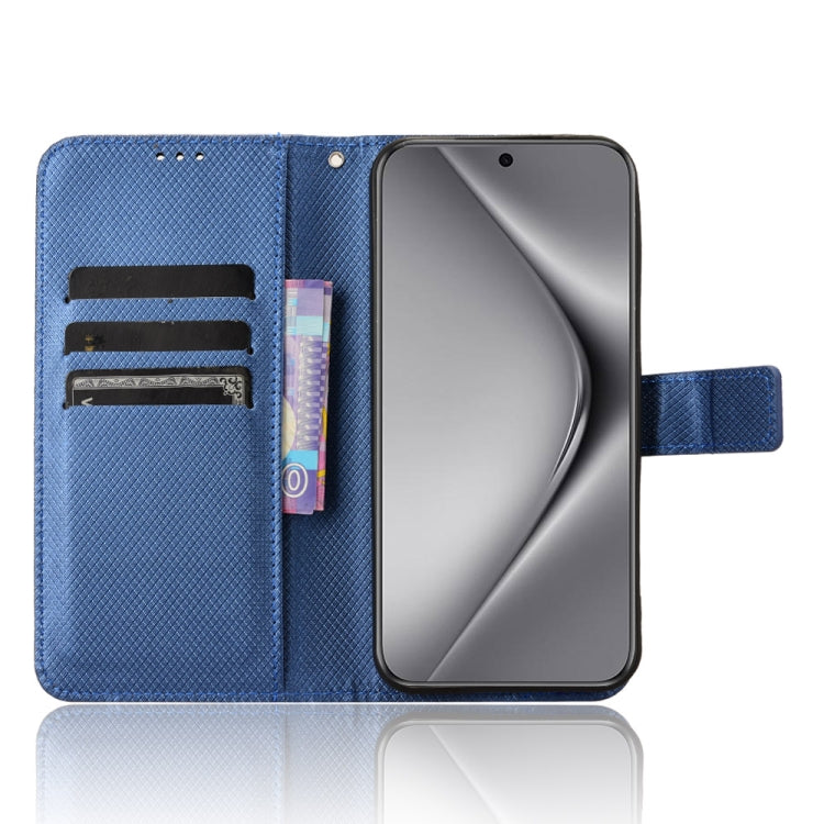 For Huawei Pura 70 Diamond Texture Leather Phone Case(Blue) - Huawei Cases by PMC Jewellery | Online Shopping South Africa | PMC Jewellery | Buy Now Pay Later Mobicred