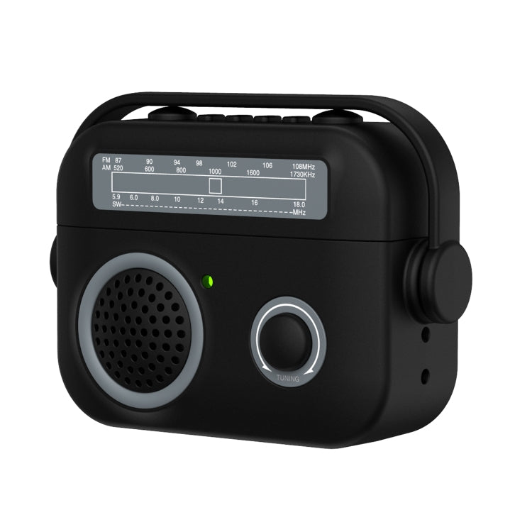 For AirPods Pro 2 Radio Style Wireless Bluetooth Earphones Shockproof Protective Case(Black) - For AirPods Pro 2 by PMC Jewellery | Online Shopping South Africa | PMC Jewellery | Buy Now Pay Later Mobicred