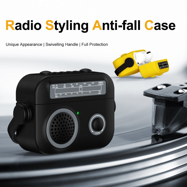 For AirPods Pro 2 Radio Style Wireless Bluetooth Earphones Shockproof Protective Case(Green) - For AirPods Pro 2 by PMC Jewellery | Online Shopping South Africa | PMC Jewellery | Buy Now Pay Later Mobicred