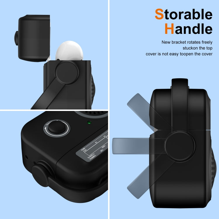 For AirPods Pro 2 Radio Style Wireless Bluetooth Earphones Shockproof Protective Case(Rose Red) - free shipping - PMC Jewellery - Order now!