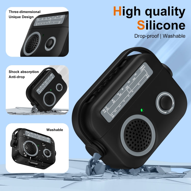 For AirPods 2 / 1 Radio Style Wireless Bluetooth Earphones Shockproof Protective Case(Green) - For AirPods 1/2 by PMC Jewellery | Online Shopping South Africa | PMC Jewellery | Buy Now Pay Later Mobicred