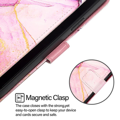 For Blackview A52 PT003 Marble Pattern Flip Leather Phone Case(Pink Purple Gold) - More Brand by PMC Jewellery | Online Shopping South Africa | PMC Jewellery | Buy Now Pay Later Mobicred