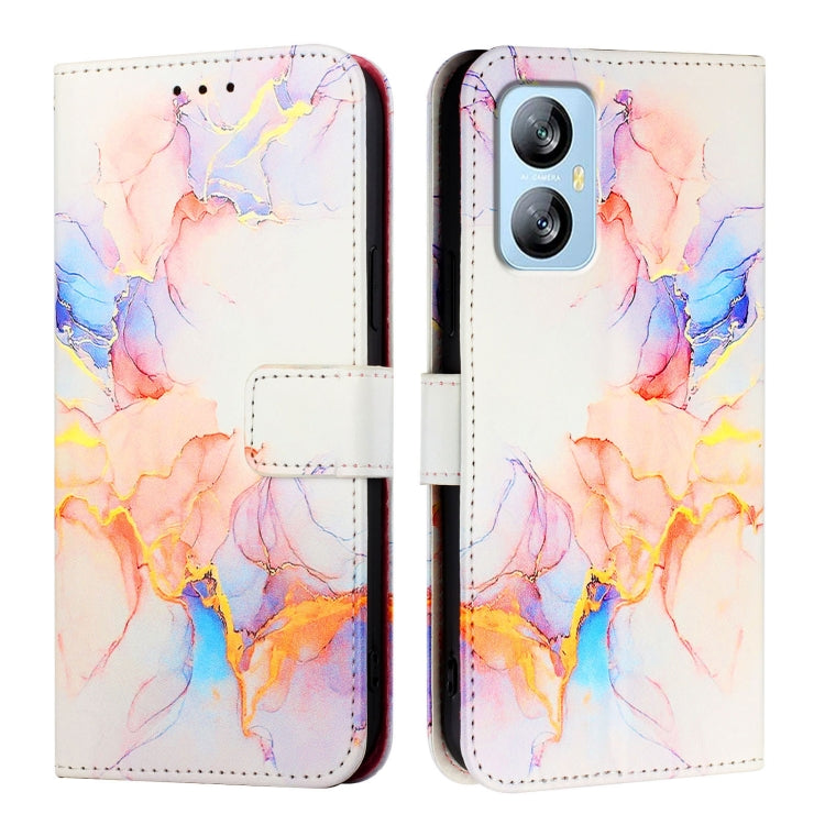 For Blackview A52 PT003 Marble Pattern Flip Leather Phone Case(Galaxy Marble White) - More Brand by PMC Jewellery | Online Shopping South Africa | PMC Jewellery | Buy Now Pay Later Mobicred