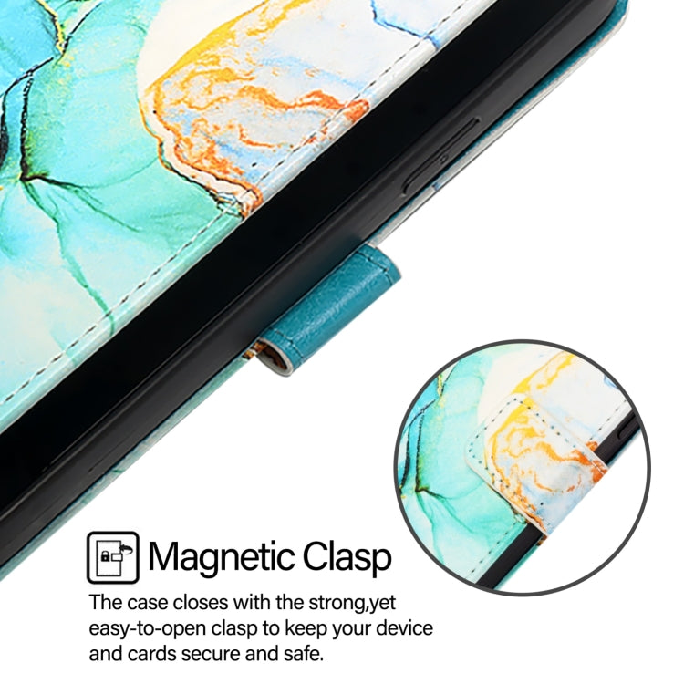 For Blackview Wave 6C PT003 Marble Pattern Flip Leather Phone Case(Green) - More Brand by PMC TechLife | Online Shopping South Africa | PMC TechLife | Buy Now Pay Later Mobicred