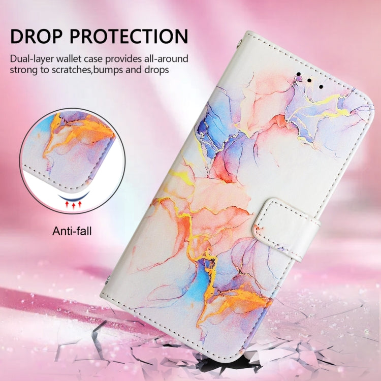 For Blackview Color 8 PT003 Marble Pattern Flip Leather Phone Case(Galaxy Marble White) - More Brand by PMC Jewellery | Online Shopping South Africa | PMC Jewellery | Buy Now Pay Later Mobicred