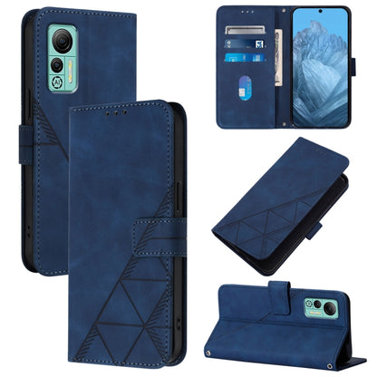 For Ulefone Note 14 Crossbody 3D Embossed Flip Leather Phone Case(Blue) - Ulefone Cases by PMC Jewellery | Online Shopping South Africa | PMC Jewellery | Buy Now Pay Later Mobicred