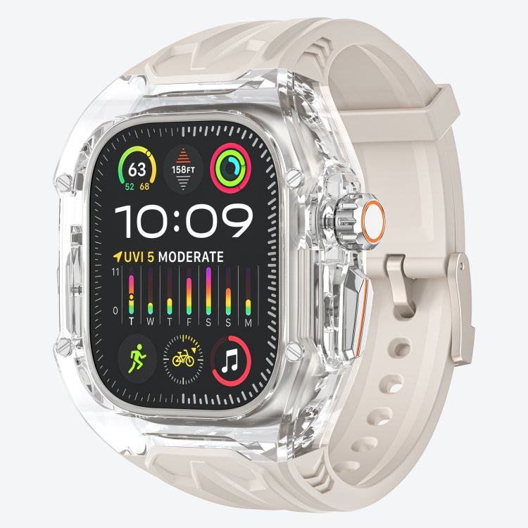 For Apple Watch Ultra 2 49mm Modified PC Hybrid TPU Watch Case Band(Starlight Transparent) - Watch Bands by PMC Jewellery | Online Shopping South Africa | PMC Jewellery | Buy Now Pay Later Mobicred