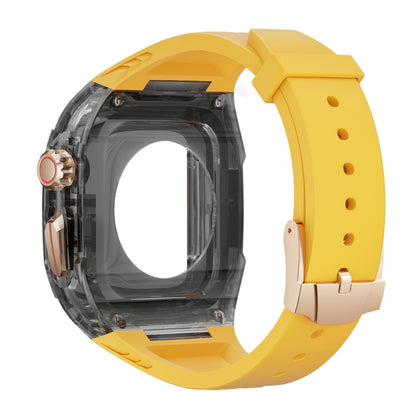 For Apple Watch Ultra 2 49mm Modified PC Hybrid TPU Watch Case Band(Yellow Clear Black) - Watch Bands by PMC Jewellery | Online Shopping South Africa | PMC Jewellery | Buy Now Pay Later Mobicred