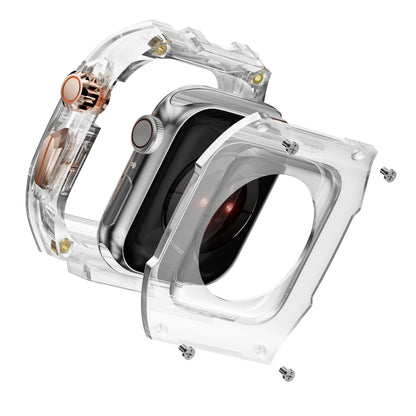 For Apple Watch Ultra 2 49mm Modified PC Hybrid TPU Watch Case Band(Starlight Transparent) - Watch Bands by PMC Jewellery | Online Shopping South Africa | PMC Jewellery | Buy Now Pay Later Mobicred