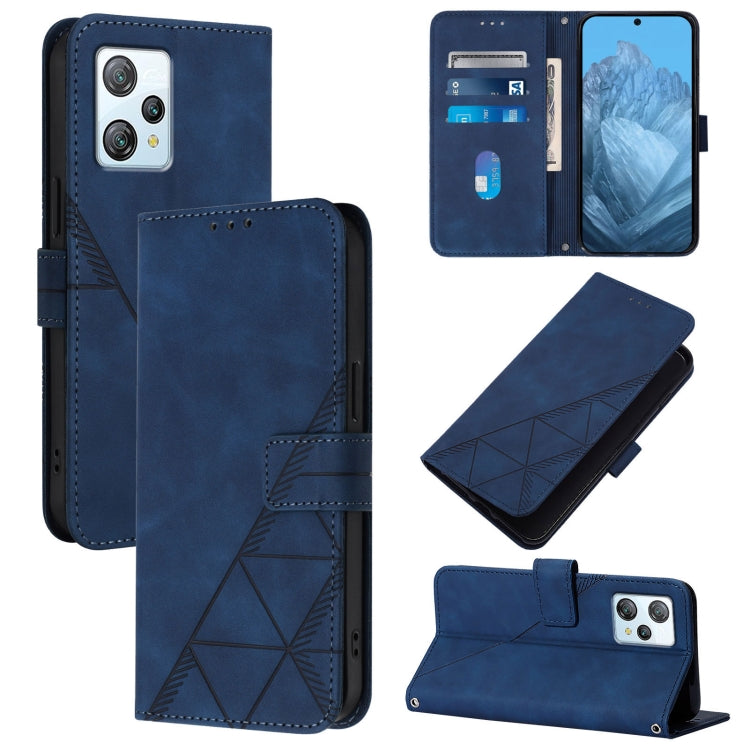 For Blackview A53 Crossbody 3D Embossed Flip Leather Phone Case(Blue) - More Brand by PMC Jewellery | Online Shopping South Africa | PMC Jewellery | Buy Now Pay Later Mobicred