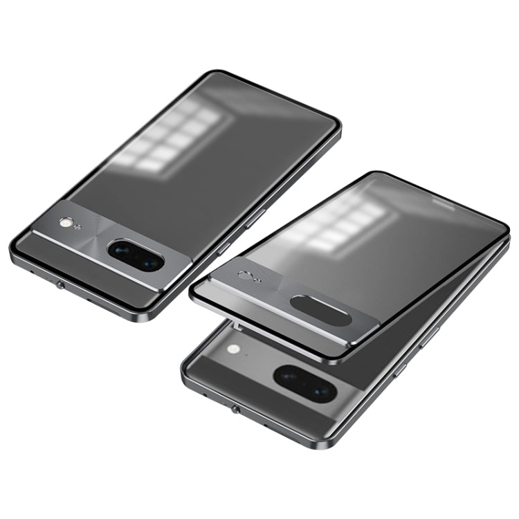 For Google Pixel 7 Snap Buckle Metal Frame Frosted Phone Case(Grey) - Google Cases by PMC TechLife | Online Shopping South Africa | PMC TechLife | Buy Now Pay Later Mobicred