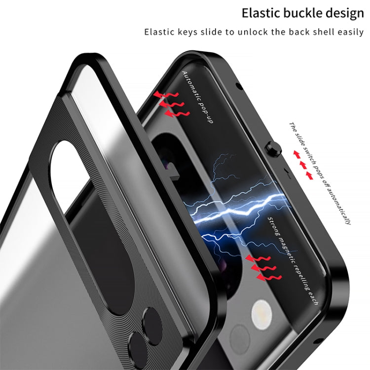 For Google Pixel 7a Snap Buckle Metal Frame Frosted Phone Case(Blue) - Google Cases by PMC TechLife | Online Shopping South Africa | PMC TechLife | Buy Now Pay Later Mobicred