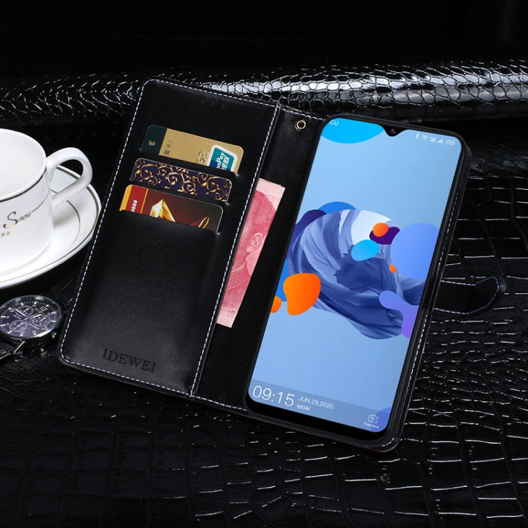 For Oukitel C19 idewei Crocodile Texture Horizontal Flip Leather Case with Holder & Card Slots & Wallet(Dark Blue) - More Brand by idewei | Online Shopping South Africa | PMC Jewellery | Buy Now Pay Later Mobicred