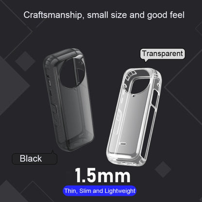 For Insta360 X4 Clear 1.5mm Soft TPU Protective Case With Hand Strap(Transperant) - Case & Bags by PMC Jewellery | Online Shopping South Africa | PMC Jewellery | Buy Now Pay Later Mobicred