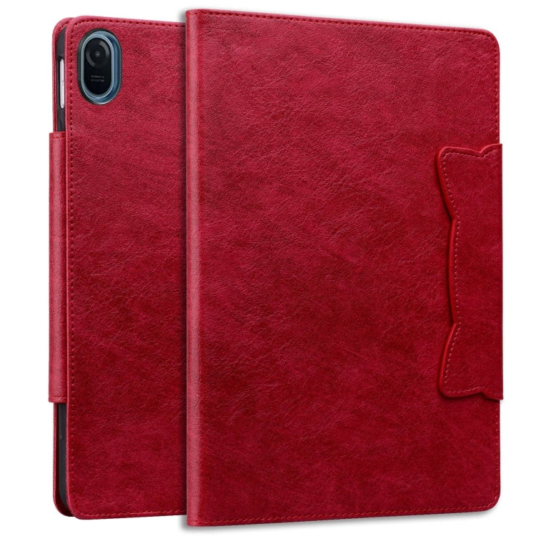 For Honor Pad 8 Cat Buckle Leather Tablet Case(Red) - Honor by PMC TechLife | Online Shopping South Africa | PMC TechLife | Buy Now Pay Later Mobicred