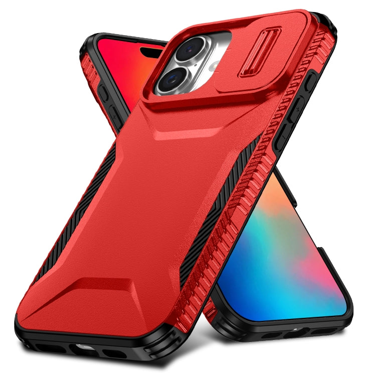 For iPhone 16 Sliding Camshield Phone Case(Red) - iPhone 16 Cases by PMC Jewellery | Online Shopping South Africa | PMC Jewellery | Buy Now Pay Later Mobicred