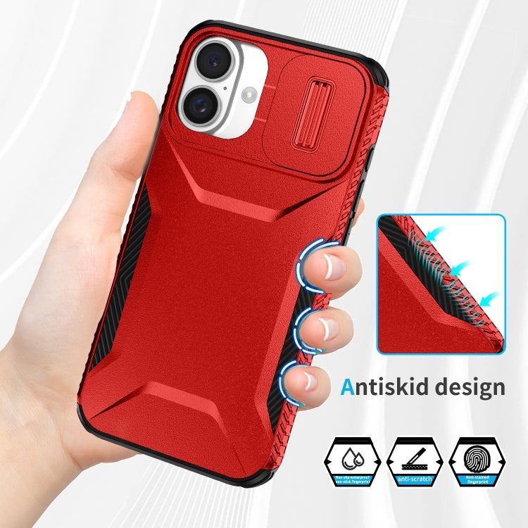 For iPhone 16 Sliding Camshield Phone Case(Red) - iPhone 16 Cases by PMC TechLife | Online Shopping South Africa | PMC TechLife | Buy Now Pay Later Mobicred