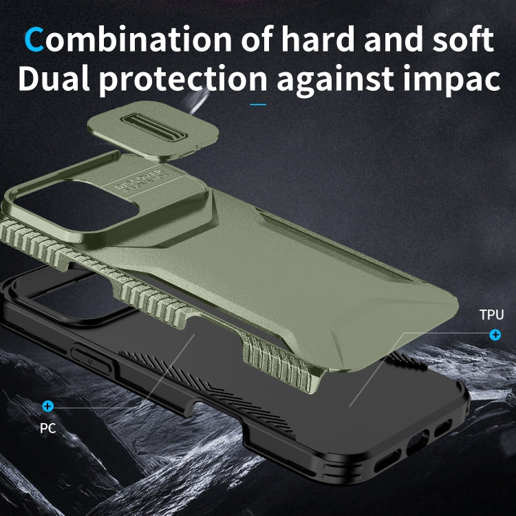 For iPhone 16 Pro Max Sliding Camshield Phone Case(Alpine Green) - iPhone 16 Pro Max Cases by PMC TechLife | Online Shopping South Africa | PMC TechLife | Buy Now Pay Later Mobicred