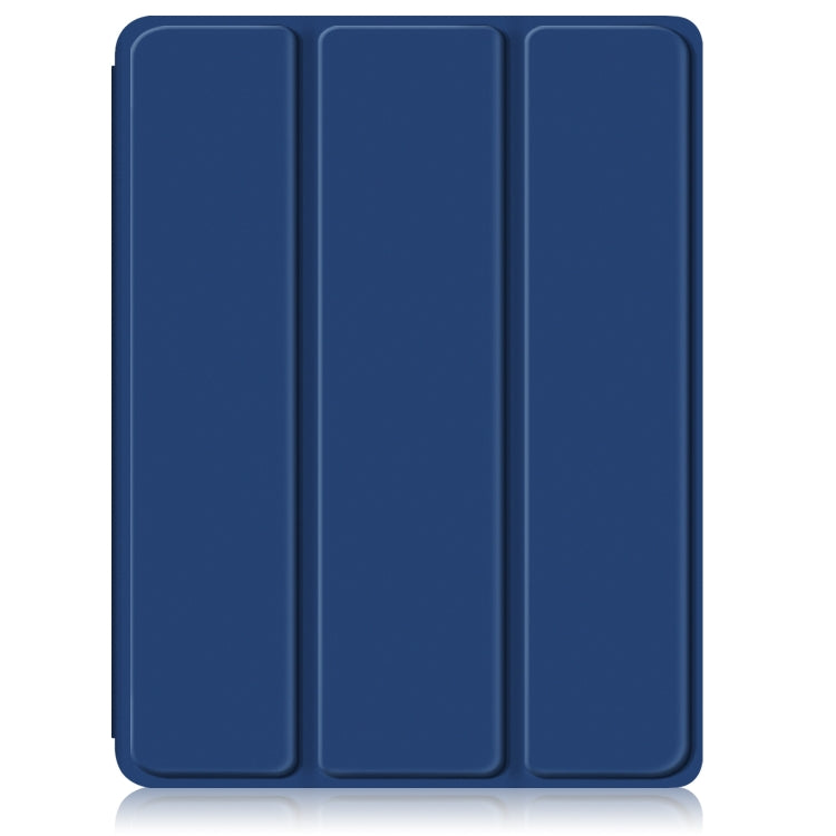 For iPad Pro 11 2024 Acrylic 3-Fold Smart Leather Tablet Case(Dark Blue) - iPad Pro 11 2024 Cases by PMC Jewellery | Online Shopping South Africa | PMC Jewellery | Buy Now Pay Later Mobicred