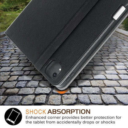 For iPad Air 11 2024 / Pro 11 2022 Front Stand Smart TPU Leather Tablet Case(Black) - iPad Air 11 2024 Cases by PMC Jewellery | Online Shopping South Africa | PMC Jewellery | Buy Now Pay Later Mobicred