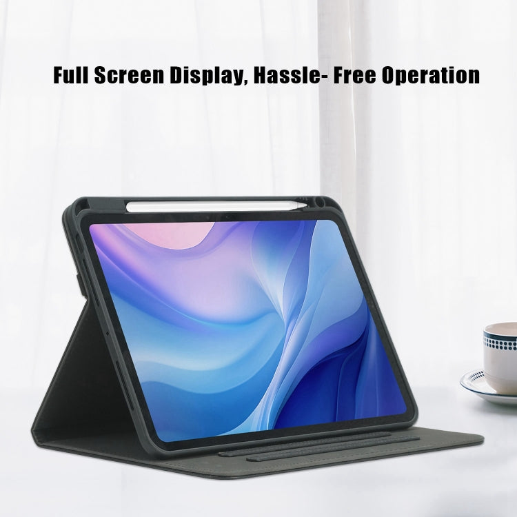For iPad Pro 11 2024 Front Stand Smart TPU Leather Tablet Case(Black) - iPad Pro 11 2024 Cases by PMC TechLife | Online Shopping South Africa | PMC TechLife | Buy Now Pay Later Mobicred