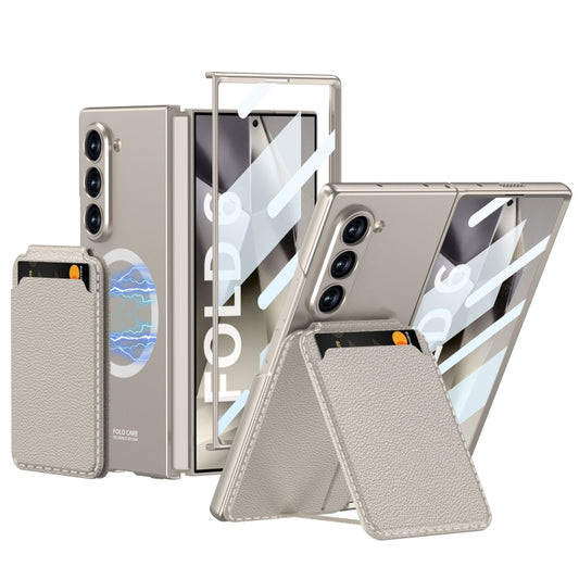 For Samsung Galaxy Z Fold6 GKK Integrated Magsafe Detachable Card Slot Phone Case(Titanium Gray) - Galaxy Phone Cases by GKK | Online Shopping South Africa | PMC Jewellery | Buy Now Pay Later Mobicred