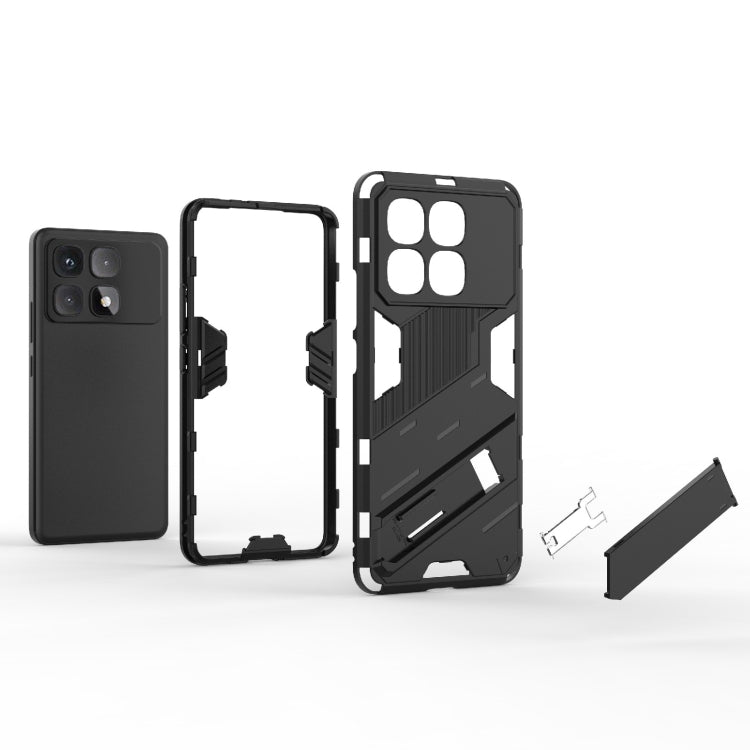 For Redmi K70 Ultra Global Punk Armor 2 in 1 PC + TPU Phone Case with Holder(Grey) - Xiaomi Cases by PMC Jewellery | Online Shopping South Africa | PMC Jewellery | Buy Now Pay Later Mobicred