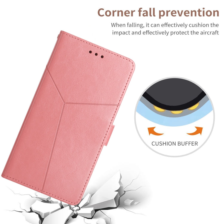 For Samsung Galaxy S25 Ultra 5G Y-shaped Pattern Flip Leather Phone Case(Pink) - Galaxy S25 Ultra 5G Cases by PMC TechLife | Online Shopping South Africa | PMC TechLife | Buy Now Pay Later Mobicred