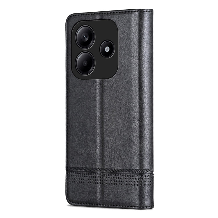 For Redmi Note 14 5G AZNS Magnetic Calf Texture Flip Leather Phone Case(Black) - Note 14 Cases by AZNS | Online Shopping South Africa | PMC Jewellery | Buy Now Pay Later Mobicred