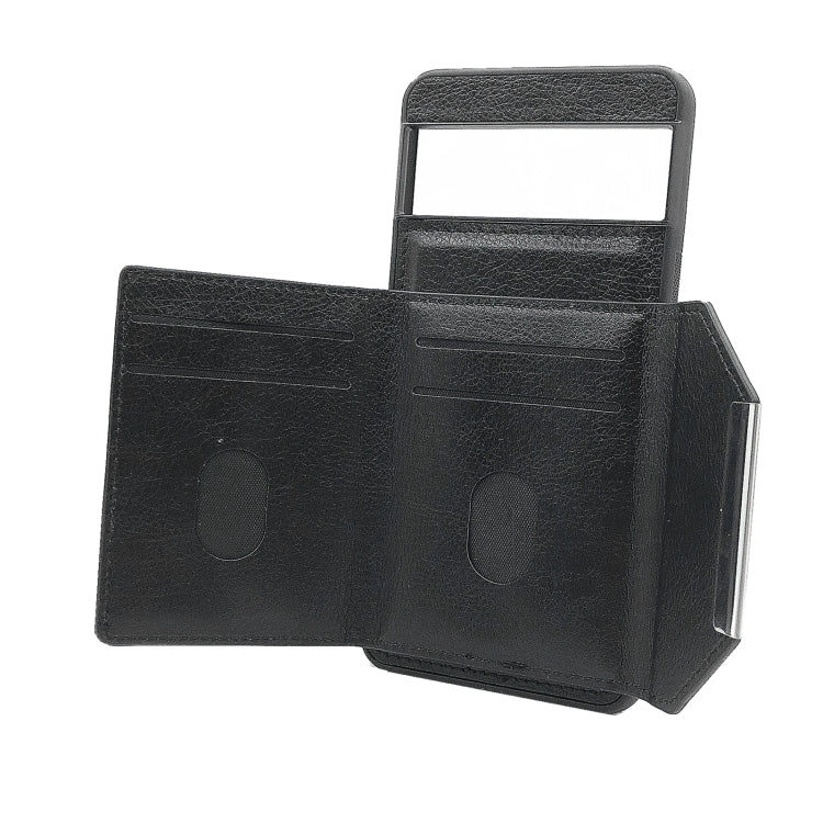 For Google Pixel 9 / 9 Pro Solid Color Metal Buckle Card Slots Bag Phone Case(Black) - Google Cases by PMC TechLife | Online Shopping South Africa | PMC TechLife | Buy Now Pay Later Mobicred