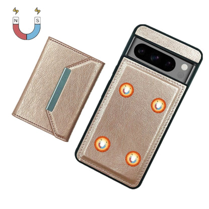 For Google Pixel 9 / 9 Pro Solid Color Metal Buckle Card Slots Bag Phone Case(Rose Gold) - Google Cases by PMC Jewellery | Online Shopping South Africa | PMC Jewellery | Buy Now Pay Later Mobicred