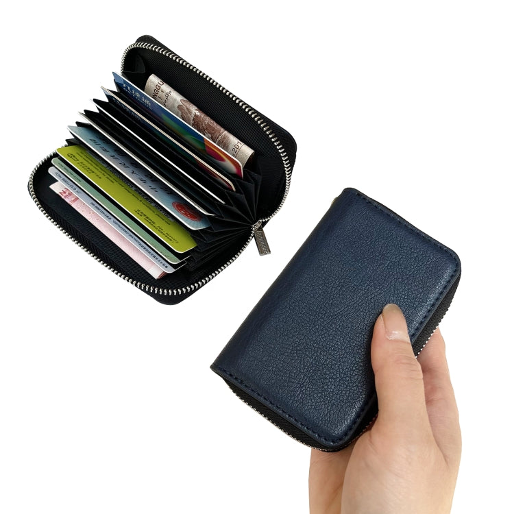 For Google Pixel 8 Pro Solid Color Zipper 11-Card Slots Bag Phone Case with Lanyard(Blue) - Google Cases by PMC TechLife | Online Shopping South Africa | PMC TechLife | Buy Now Pay Later Mobicred
