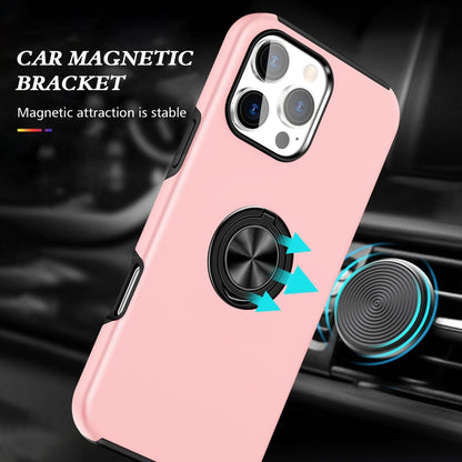 For iPhone 16 Magnetic Ring Holder Phone Case(Rose Gold) - iPhone 16 Cases by PMC Jewellery | Online Shopping South Africa | PMC Jewellery | Buy Now Pay Later Mobicred