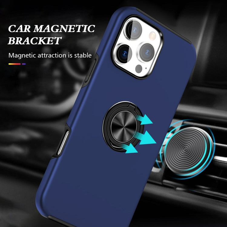 For iPhone 16 Plus Magnetic Ring Holder Phone Case(Navy Blue) - iPhone 16 Plus Cases by PMC TechLife | Online Shopping South Africa | PMC TechLife | Buy Now Pay Later Mobicred