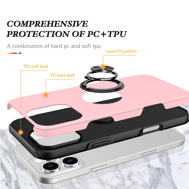 For iPhone 16 Plus Magnetic Ring Holder Phone Case(Rose Gold) - iPhone 16 Plus Cases by PMC Jewellery | Online Shopping South Africa | PMC Jewellery | Buy Now Pay Later Mobicred