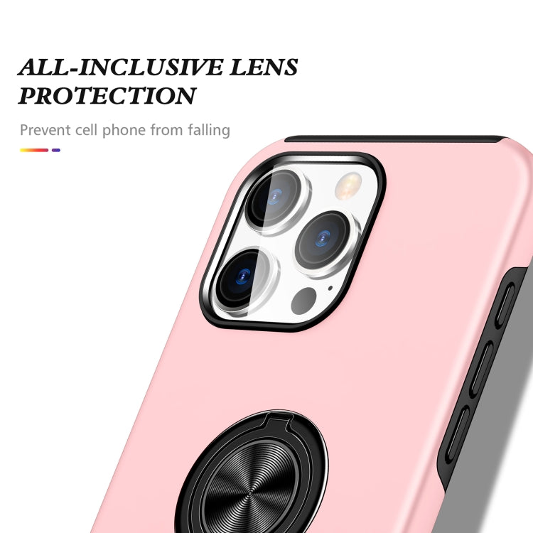 For iPhone 16 Plus Magnetic Ring Holder Phone Case(Rose Gold) - iPhone 16 Plus Cases by PMC Jewellery | Online Shopping South Africa | PMC Jewellery | Buy Now Pay Later Mobicred