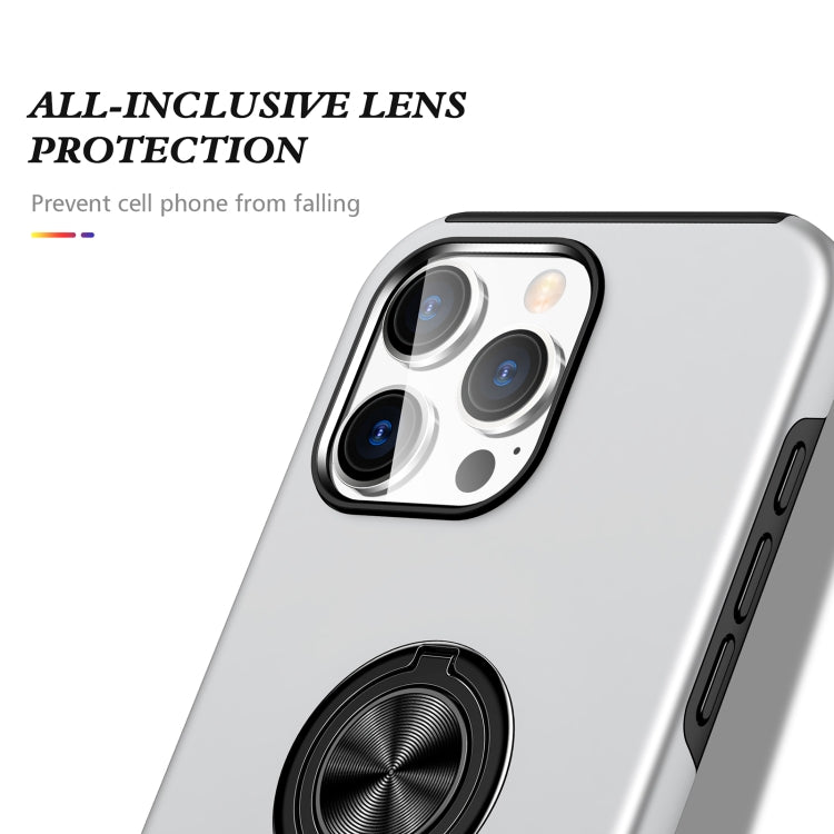 For iPhone 16 Plus Magnetic Ring Holder Phone Case(Silver) - iPhone 16 Plus Cases by PMC TechLife | Online Shopping South Africa | PMC TechLife | Buy Now Pay Later Mobicred