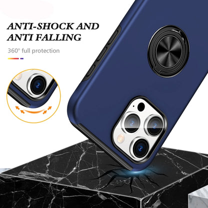 For iPhone 16 Pro Magnetic Ring Holder Phone Case(Navy Blue) - iPhone 16 Pro Cases by PMC Jewellery | Online Shopping South Africa | PMC Jewellery | Buy Now Pay Later Mobicred