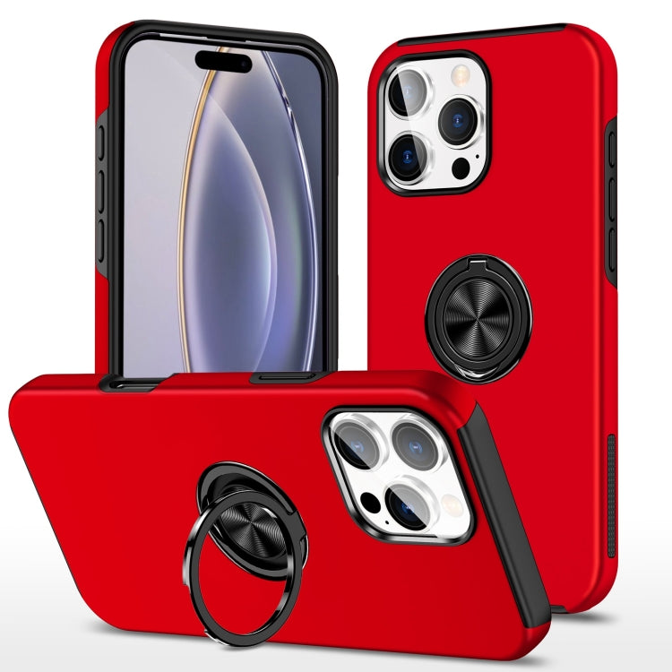 For iPhone 16 Pro Max Magnetic Ring Holder Phone Case(Red) - iPhone 16 Pro Max Cases by PMC Jewellery | Online Shopping South Africa | PMC Jewellery | Buy Now Pay Later Mobicred