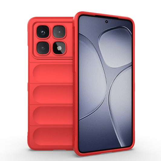 For Redmi K70 Ultra Global Magic Shield TPU + Flannel Phone Case(Red) - Xiaomi Cases by PMC Jewellery | Online Shopping South Africa | PMC Jewellery | Buy Now Pay Later Mobicred