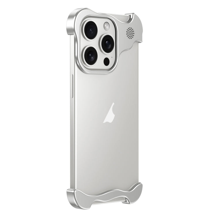 For iPhone 12 Pro Max Aromatherapy Alloy Frameless Phone Case(Silver) - iPhone 12 Pro Max Cases by PMC Jewellery | Online Shopping South Africa | PMC Jewellery | Buy Now Pay Later Mobicred