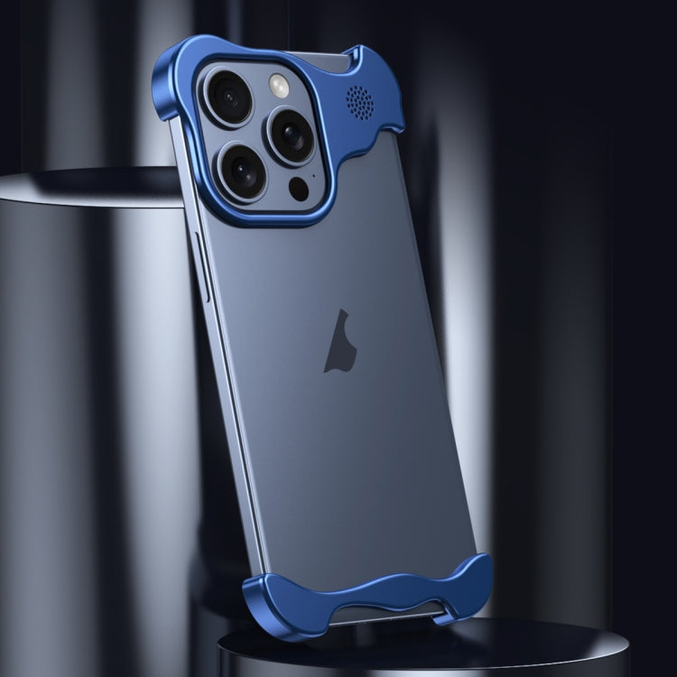 For iPhone 15 Plus Aromatherapy Alloy Frameless Phone Case(Blue) - iPhone 15 Plus Cases by PMC Jewellery | Online Shopping South Africa | PMC Jewellery | Buy Now Pay Later Mobicred