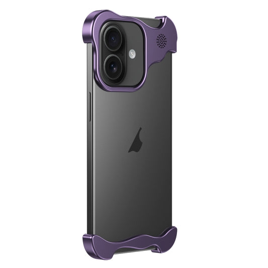 For iPhone 16 Plus Aromatherapy Alloy Frameless Phone Case(Purple) - iPhone 16 Plus Cases by PMC Jewellery | Online Shopping South Africa | PMC Jewellery | Buy Now Pay Later Mobicred