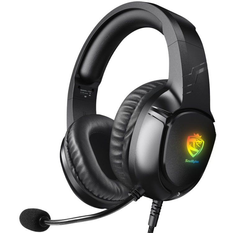 SoulBytes S20 RGB Light Gaming Headset with Mic(Black) - Multimedia Headset by Soulbytes | Online Shopping South Africa | PMC Jewellery | Buy Now Pay Later Mobicred