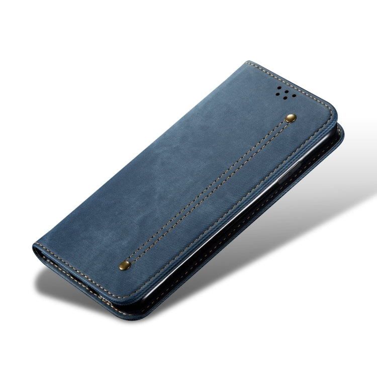 For Samsung Galaxy S25 Ultra 5G Denim Texture Casual Style Horizontal Flip Leather Case(Blue) - Galaxy S25 Ultra 5G Cases by PMC Jewellery | Online Shopping South Africa | PMC Jewellery | Buy Now Pay Later Mobicred