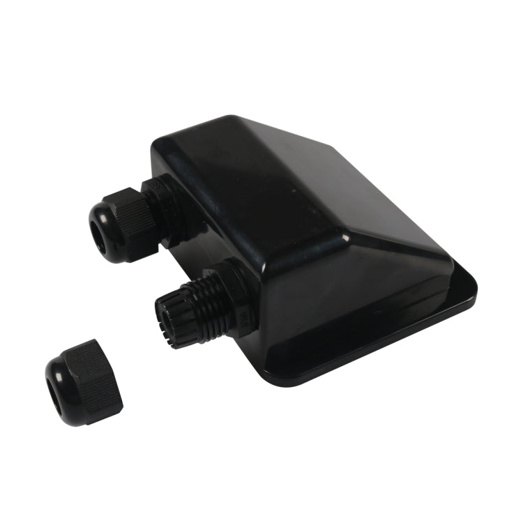 RV Sealed Water-resistant Solar Double Cable Entry Gland Box(Black) - Other Tools by PMC TechLife | Online Shopping South Africa | PMC TechLife | Buy Now Pay Later Mobicred