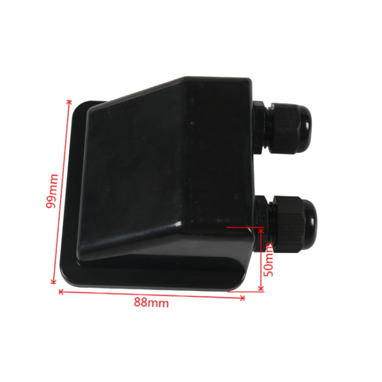 RV Sealed Water-resistant Solar Double Cable Entry Gland Box(Black) - Other Tools by PMC TechLife | Online Shopping South Africa | PMC TechLife | Buy Now Pay Later Mobicred